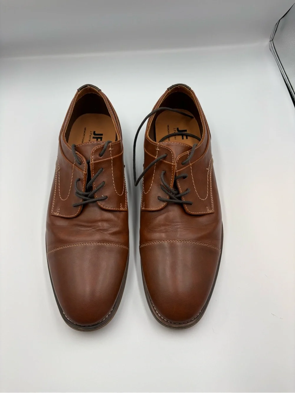 Men’s JF J. Ferrar Brown Leather Oxfords SZ 12M